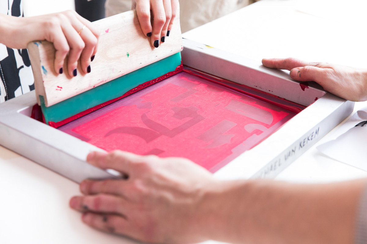 Workshop Monoprint Zeefdruk hmstudioss18 lunch 513 web